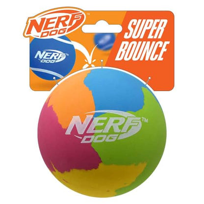Nerf Dog 3.8in Rubber Super Bounce Ball Dog Toy - Pink/Blue/Green/Orange/Yellow