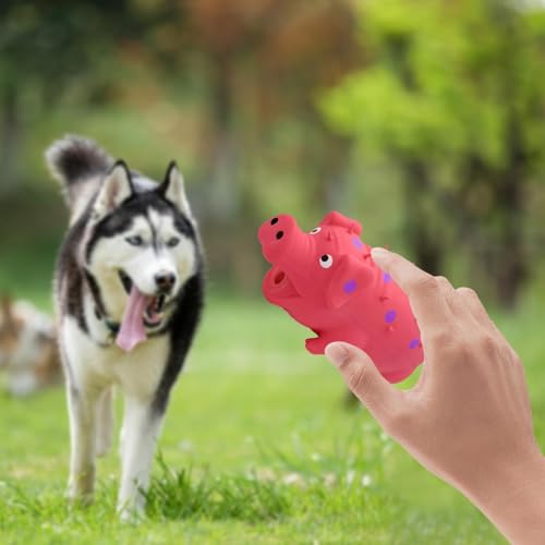 Gralara Squeaky Dog Toy Dog Chews Toy Accessory Entertainment Training for Aggressive Chewers Interactive for Small Large Breed Dogs, Pink - color: Pink