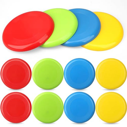 Amarlozn Jumbo 8" Flying Disc Toys for Kids Adults, 8 Pack Flying Sport Yard Ring Toy for Outdoor Beach Accessories Backyard Lawn Park, Toss and Catch Game Sports Toy for Boys Girls