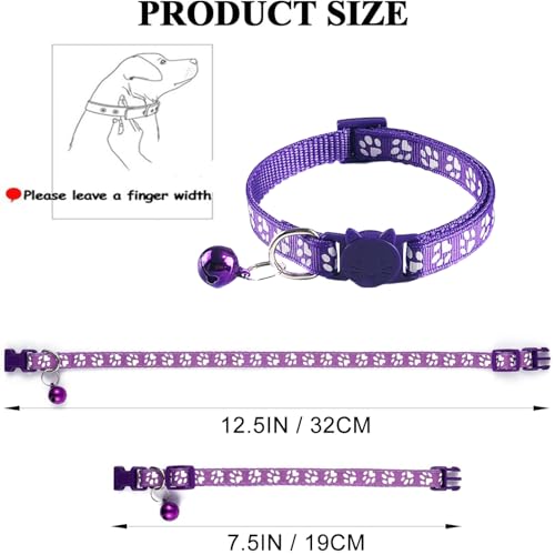 20PCS Cute Cat Collars Breakaway with Bell, Kitten Bow Tie Collar for Boy Cats and Girl Cats Gifts Flower Pet Collar