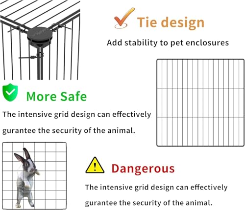 HOMIDEC Pet Playpen,Small Animals Cage DIY Wire Portable Yard Fence with Door for Indoor/Outdoor Use,Puppies,Kitties,Bunny,Turtle 48" x 24" x 16" - style: Black