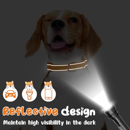 12 Pcs Martingale Collar for Medium Dogs Adjustable Pet Training Collar Reflective Dog Collar with Durable Metal Buckle Heavy Duty Nylon No Pull Martingale Collar for Small Medium Large Dogs, Medium