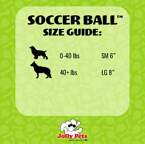 Jolly Pets Large Soccer Ball Floating-Bouncing Dog Toy, 8 inch Diameter, Ocean Blue - color: Ocean Blue, size: 8 Inch Diameter