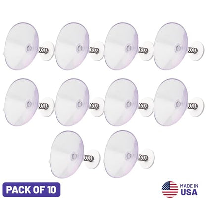 Suction Cup with Deko Spring – Heavy-Duty, Strong Grip for Secure Attachment Multi-Purpose Use for Home & Office - Pack of 10