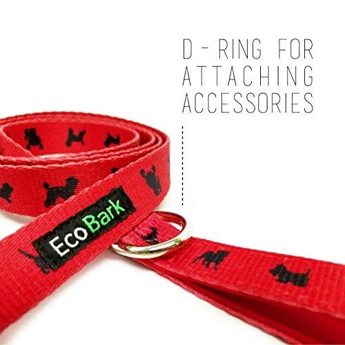 EcoBark Teacup Dog Leash - Soft & Reflective Toy Breed Leashes with Padded Handle - Strong & Durable - Training and Pulling for Tiny & Small Dogs (Red) - color: Red, size: 6 ft x 5/8 in - Thinnest Width