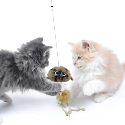 Cat Toys for Indoor Cats,Interactive Door Hanging Cat Toys Attached with Catnip/Feathers/Birds/Worm Toys for Cats/Kitten Toys(3 Pack) - size: 001