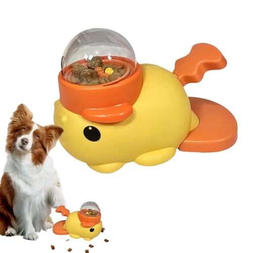 Dog Treat Dispenser | Dog Treat Toys Food Dispenser,Pet Supplies Food Puzzle Interactive Games,Slow Feeder for Puppy Cat Boredom Chewing Training,Keep Them Busy - color: Yellow
