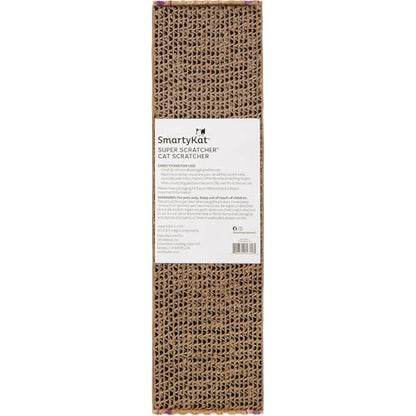 SmartyKat Super Scratcher Corrugated Cat Scratcher and Scratch Pad for Cats, Catnip Infused with Catnip, Scratchers for Indoor Cats and Kittens, Cardboard Scratching Post - size: One Size, style: Rectangle Scratcher