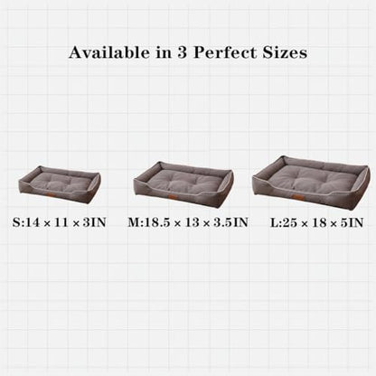 Pet Bed & Dog Beds: Waterproof Dog Bed for Small/Med/Large Dogs/Cats Premium Oxford Cloth, All-Season, Bite-Resistant, Shape-Retaining, Thick PP Cotton, Quick Rebound, Urine-Proof (Large) - size: Large
