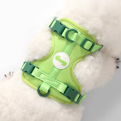 HNS1000B Arlo Extra Small Adjustable Soft Padded No Pull Pet Harness with 3 Buckles and 3 Leash Clips, Mojito - color: Light Green, size: X-Small (Chest: 11.8 - 17")