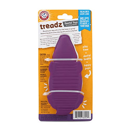 Arm and Hammer for Pets Super Treadz Mini Gator Dental Chew Toy for Dogs - Reduces Plaque and Tartar Without Brushing, Baking Soda Infused, Dishwasher Safe, Dogs Up to 25 Lbs - size: Small (Pack of 1), style: Gator