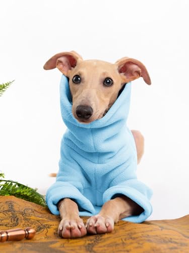 Dog Fleece Sweater Turtleneck Long Sleeve Pullover Sweatshirt Warm Puppy Clothes for Small Medium Dogs - color: Blue, size: XX-Large