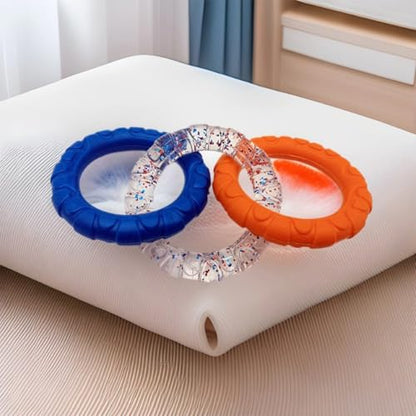 RXT 3-Ring Tug Dog Toy for Aggressive Chewers, Sturdy & Water Resistant Dog Chew Toy for Pets Training Teething, Interactive Fetch Toy for Puppy Small Medium Large Breeds