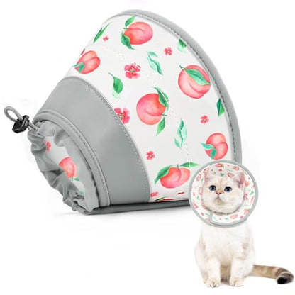 Cat Cone Collar Soft to Stop Licking, Adjustable, Foldable Lightweight Kitten Cones After Surgery Recovery for Cats & Kittens, Cat Cone Alternative, Easy Eating (PinkWhite, M) - color: PinkWhite, size: M