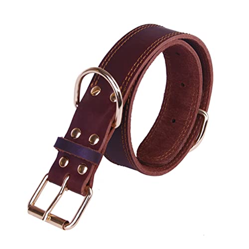 Happyyami Wide Dog Collar for Small Medium Large Dogs Genuine Grade Soft Padded Comfortable Pet Collar