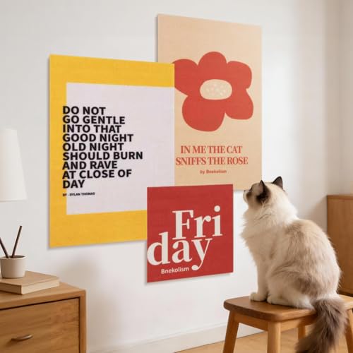 3 Pcs Wall Cat Scratcher for Indoor Cats - Reusable & Damage-Free Wall-Mounted Fabric Scratching, DIY for Furniture and Wall Protection - color: SET3-3PCS