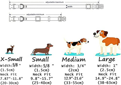 Dog Collar - Adjustable Heart Dog Collar - Love Theme - Perfect for Small Medium Large Dogs(Pink Heart,XS) - color: Heart, size: XS (Neck 7.9-11.8", Width 5/8")