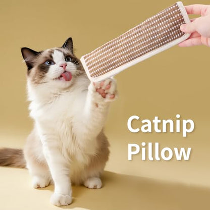 PAZ'S GIFT Cat Toy Kicky Pillow with Catnip, Interactive Indoor Scratching Design for Claw and Teeth Sharpening