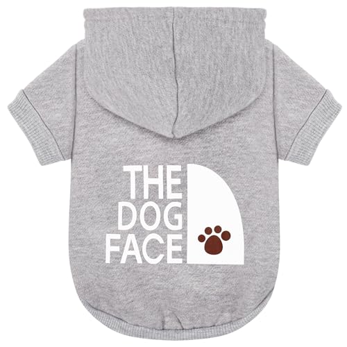 Paiaite Grey Chihuahua Dog Hoodie: Keep Your Pup Warm and Stylish with a 'The Dog Face' Printed Sweatshirt Pet Clothes, and Sweater Coat All in One Perfect for Winter and Cool Summer Nights! Grey S - color: Grey, size: S-(3~5.5lb) | Chest(~15.7")
