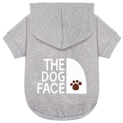 Paiaite Grey Chihuahua Dog Hoodie: Keep Your Pup Warm and Stylish with a 'The Dog Face' Printed Sweatshirt Pet Clothes, and Sweater Coat All in One Perfect for Winter and Cool Summer Nights! Grey S - color: Grey, size: S-(3~5.5lb) | Chest(~15.7")