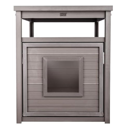New Age Pet ECOFLEX Jumbo Cat Box Cover and End Table with Litter Box Enclosure and a 10 Year Warranty Hides Unsightly Litter Box made with Moisture & Odor Resistant Composite Material, Grey - color: Grey, size: Jumbo
