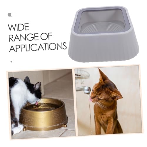No Spill Floating Water Bowl for Pets Durable Cat Water Feeder and Dog Drinking Bowl Keeps Pets Faces Dry Encourages Hydration for Cats and Dogs Gray
