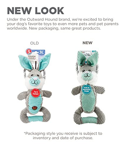 Outward Hound Scrunch Bunch Bunny Interactive Plush Squeaky Dog Tug Toy - color: Scrunch Bunch Bunny