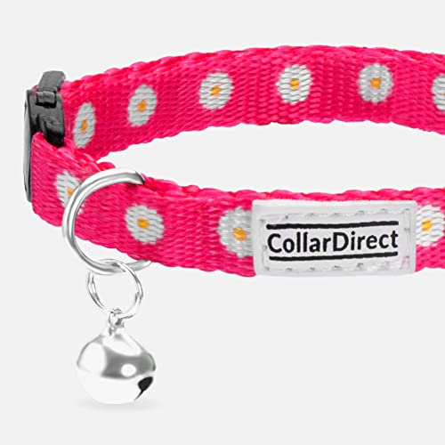 CollarDirect Cat Collar Breakaway with Removable Bell Set of 2 PCS - color: Pink & Green
