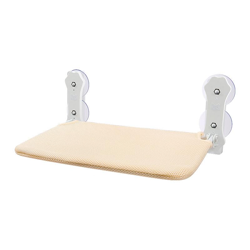 Cat Hammock, Four Seasons Pet Nest Suction Cup Cat Hammock,Window Sill Glass Hanging Cat Hammock Foldable Cat nest Supplies,30X45cm (B-Style, Khaki) - color: Khaki, size: B-style