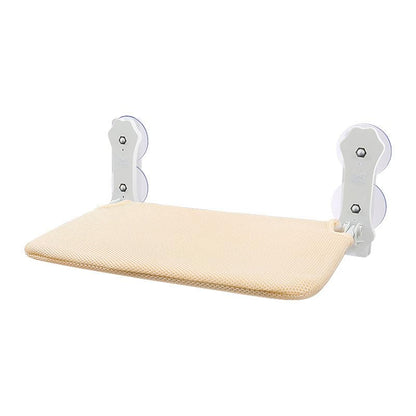 Cat Hammock, Four Seasons Pet Nest Suction Cup Cat Hammock,Window Sill Glass Hanging Cat Hammock Foldable Cat nest Supplies,30X45cm (B-Style, Khaki) - color: Khaki, size: B-style