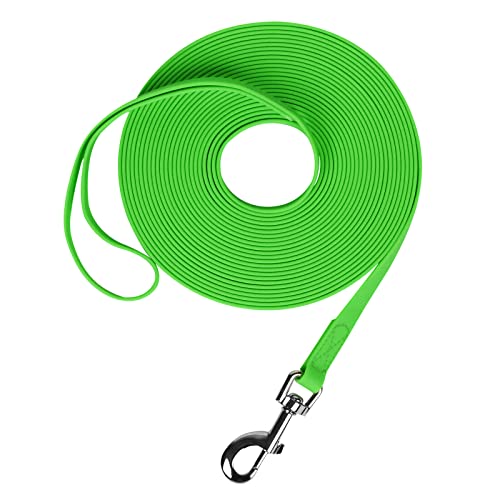 Waterproof Long Leash Durable Dog Recall Training Lead Great for Outdoor Hiking, Training, Yard, Beach and Swimming (Green, 30ft) - color: Green, size: 30ft