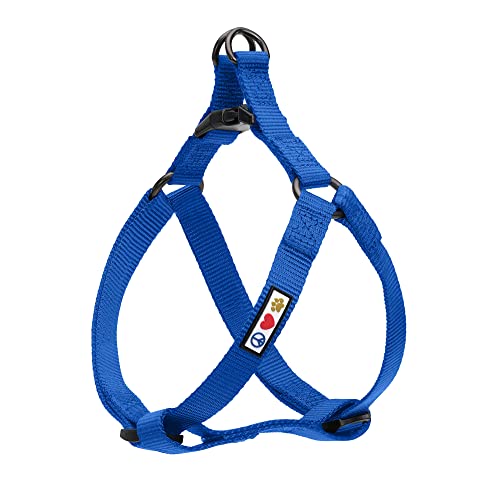Pawtitas Solid Step-in Dog Harness – Adjustable No-Pull Vest for Puppies to Seniors, Safe & Comfortable XS Blue - color: Blue Solid, size: X-Small (Pack of 1)