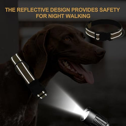 Dog Collars Adjustable for Puppy and Small Dogs,Heavy Duty Waterproof Dog Collar with Quick Release Buckle,Girl Boy Female Male Reflective Nylon Dog Collar with Soft Neoprene Padded,XS,Camel - color: Camel, size: X-Small