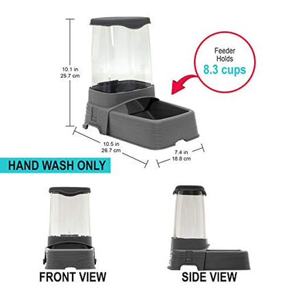 Sport Pet Gravity Feeder and Waterer, Small - color: Small Gray