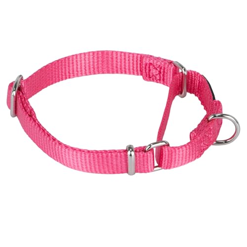 Martingale Collar for Dogs Small Pink |Escape - Proof Heavy Duty Nylon Durable No Buckle, Ideal for Training & Daily Walks - color: Candy Pink, size: Small
