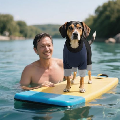 Dog Sun Cooling Shirt with Long Sleeves, UV Resistant & Cooling Shirt for Hot Weather, BlueBlack, 4XL - color: BlueBlack, size: 4XL