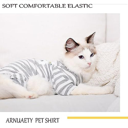 Dogs PJS Clothes for Small Dogs Girl Puppy Pajamas Long Sleeved Onesies Warm Coats Jumpers Outfits - color: GREY, size: XXL(Back15.7", Weight13.5-19 lbs)