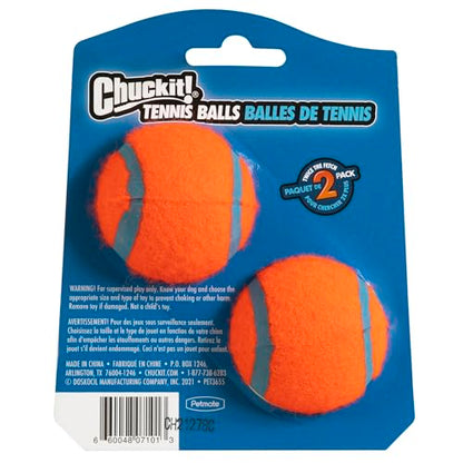 Chuckit! Dog Tennis Ball Dog Toy, Small (2 Inch Diameter) for dogs 0-20 lbs, Pack of 2 - size: Small - Pack of 2