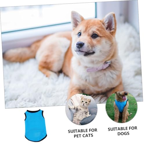 Toddmomy Pet Cooling Vest Mesh Sleeveless Dog Shirt Blue M Breathable Puppy Clothes Lightweight Pet Apparel for Summer Outdoors