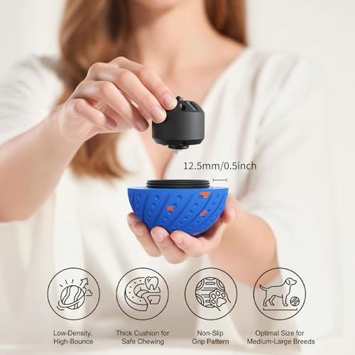 Dog Toys for Medium Large Dogs to Keep Them Busy, Smart Interactive Dog Balls with Automatic Moving Bouncing Vibrating for Enrichment, Mental Stimulation, Anti Boredom, Blue - color: Blue
