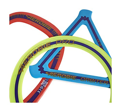 Aerobie 3-Piece Flying Ring Combo Pack with Pro Ring, Orbiter Boomerang, and Pro Blade, Lightweight Kids Toys for Disc Golf & Outdoor Games, Ages 5+ - color: Pro Ring Combo 3-piece