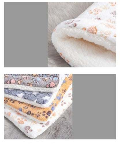 Dog Mat Pet Bed Flannel Soft Cat Sleeping Blanket Puppy Sleep Mat for Small Large Dogs(Yellow,56 * 38cm) - color: Yellow, size: 56*38cm