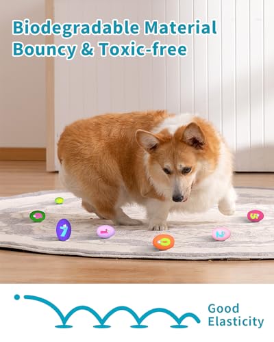 Squeaky Dog Toys for Small Dogs, 3 Pack Soft Puppy Chew Toy Set, Funny Numbers Squeaky Dog Balls, Interactive Fetch Playing Egg Balls for Puppy Small Breeds, 1.7"*2.4" - style: 3 Pack-B