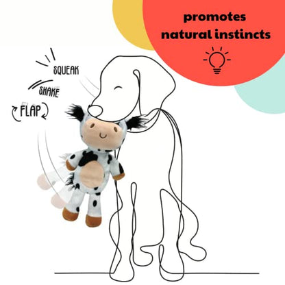 Huxley & Kent Slappies for Dogs | Beary Styles (Small) | Squeak & Shake Dog Toy | No Stuff Squeaky Toy, TPR Ball in Head | Simulates Hunting Nature for Dogs - size: Small, style: Beary Styles