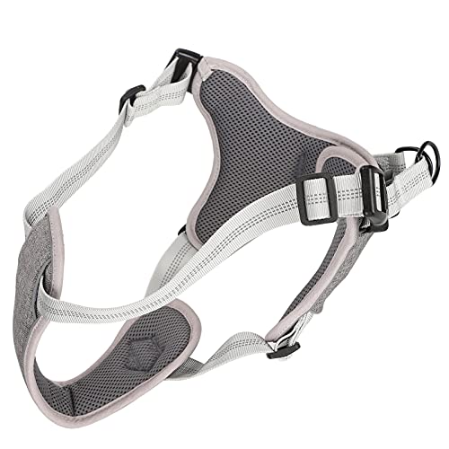 Adjustable No Pull Dog Harness, Reflective Vest Harness for Medium Large Dogs, Padded Chest and Back Support with Quick Lock Buckle, Outdoor Walking Harness for Night (M) - size: M