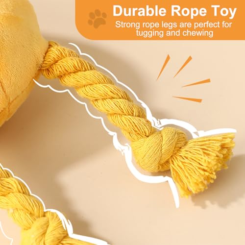 lilfrd Dog Toys for Small Dogs - 2 Pack Squeaky Rope Plush Dog Toys for Small and Medium Breed, Puppy Toys to Keep Them Busy - style: Monster