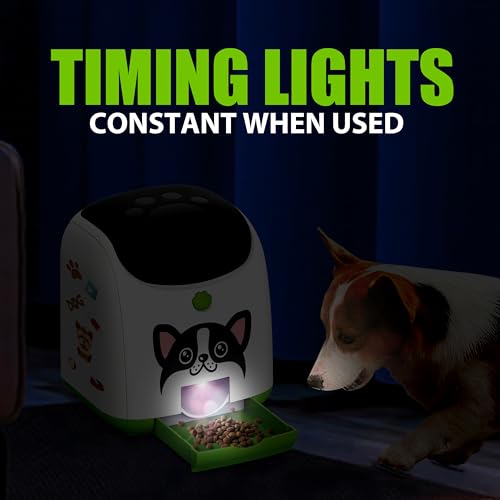 Dog Puzzle Feeder Toy – Remote Control Automatic Treat Dispenser with Light, Interactive IQ Training Slow Feeder, Large Capacity for All Dog Breeds - color: Green