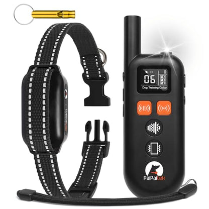 No Shock Dog Training Collar with Remote 3300ft Range, Humane Vibrating Dog Collar, 3 Modes Ultrasonic, Beep, Vibration for Small Medium Large Dogs - Security Lock & No Prongs - color: Black
