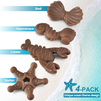 PETSTA Dog Chew Toys for Aggressive Chewers, Durable Dog Toys for Large Dogs, Heavy Duty Dog Toys/Large Dog Toys/Indestructible Dog Toys, Tough Dog Toys for Medium/Large Dogs Breed (4 Pack) - color: 4 PACK