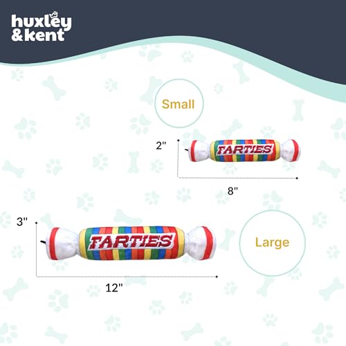 Huxley & Kent Funny Dog Toy w/Squeaker – Power Plush Squeaky Dog Toys for Small, Medium & Large Dogs – Soft Stuffed Animal for Indoor Play & Fetch - Farties, Small - size: Small, style: Farties